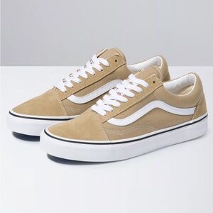 Vans Tan and White Sneakers